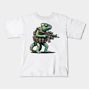 Tactical Cameleon Mastery Tee: Where Style Meets Stealth Kids T-Shirt